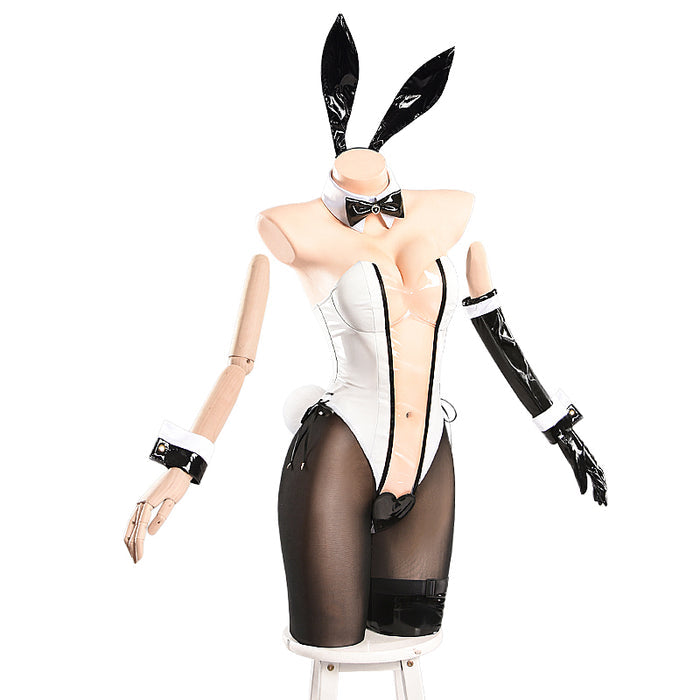 DokiDoki-R Game Brown Dust 2 Cosplay Eleaneer Costume Bunny Girl Costume Black White Sexy Suit