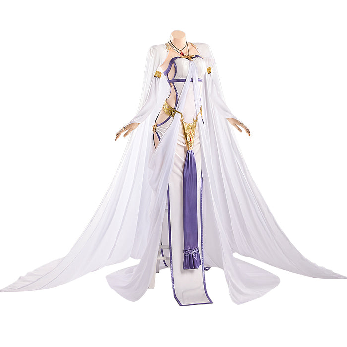 【Size S-2XL】DokiDoki-R Anime Manga Cosplay Nun Costume White Long Dress