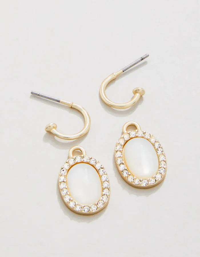 Spartina 449 Oval Halo Drop Hoop Earrings Spartina 449 Oval Halo Drop Hoop Earrings Earrings