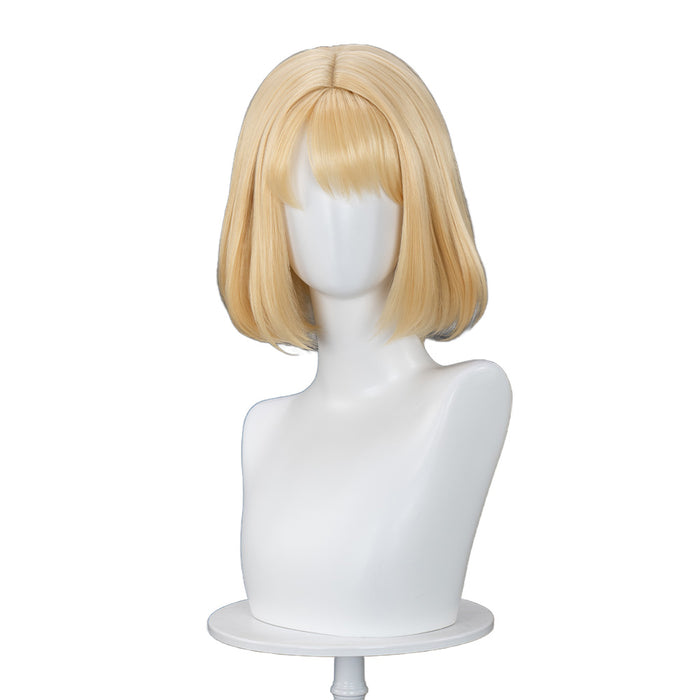 【US LOCAL SHIPPING 】DokiDoki Anime Cosplay Wig Short Straight Yellow Hair