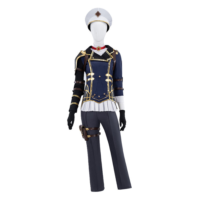 【US LOCAL SHIPPING 】【Size XS-3XL】DokiDoki-N Game Cosplay Cosplay Costume Bule White
