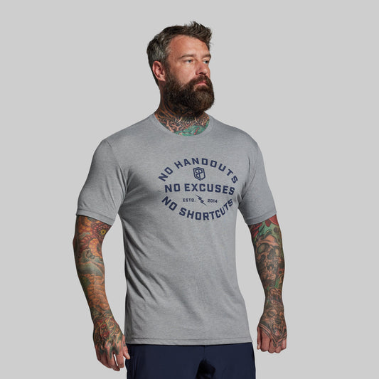 No Excuses Tee (Heather Grey)