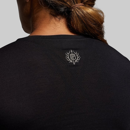 Women's Ridgeline Merino Thermal Top 165 (Black)