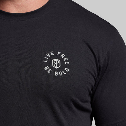 Live Free Be Bold Tee (Black)
