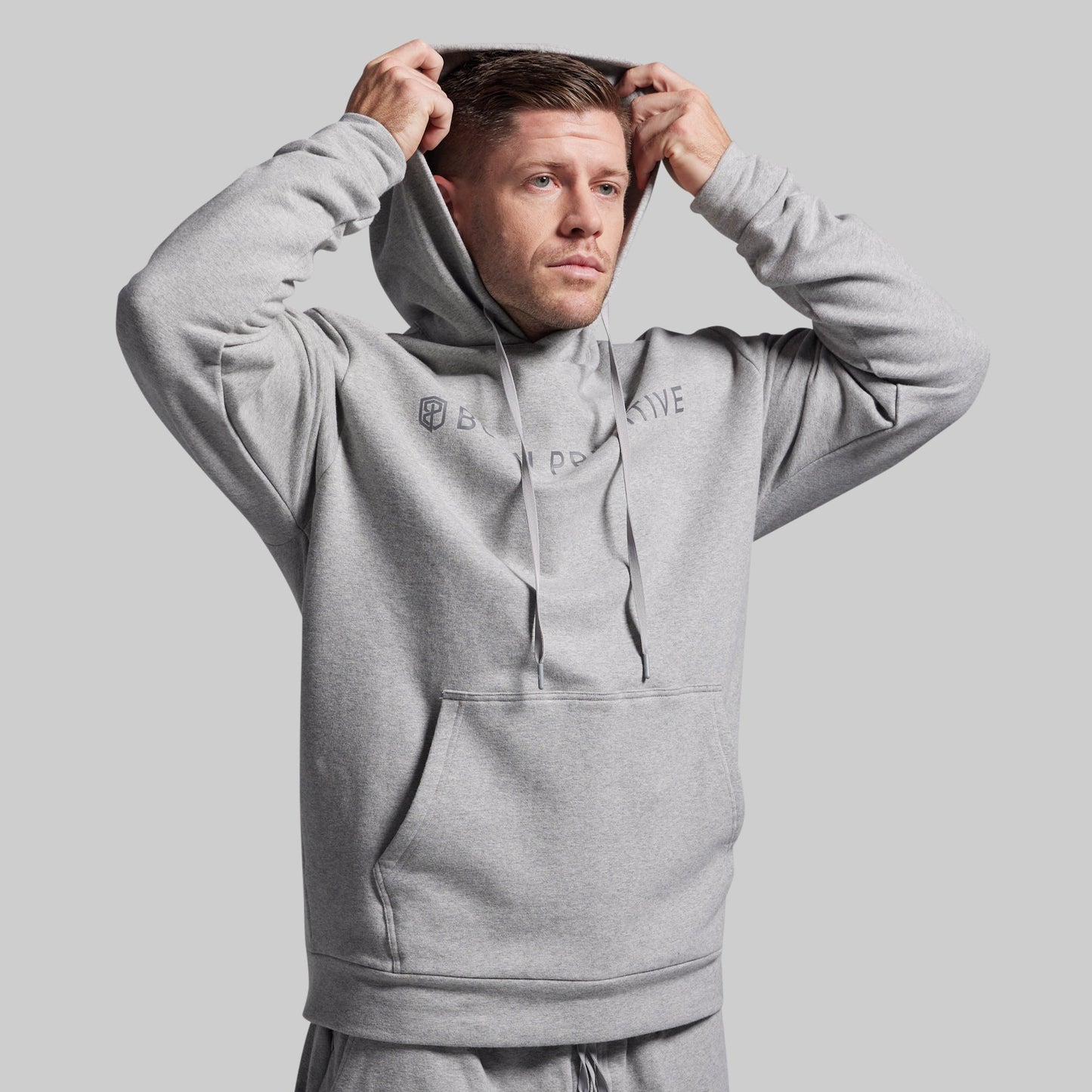 BP Classic Men's Unmatched Hoodie (Heather Grey)