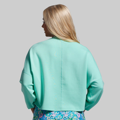 Lounge Lux Cropped Pullover (Jelly Mint)