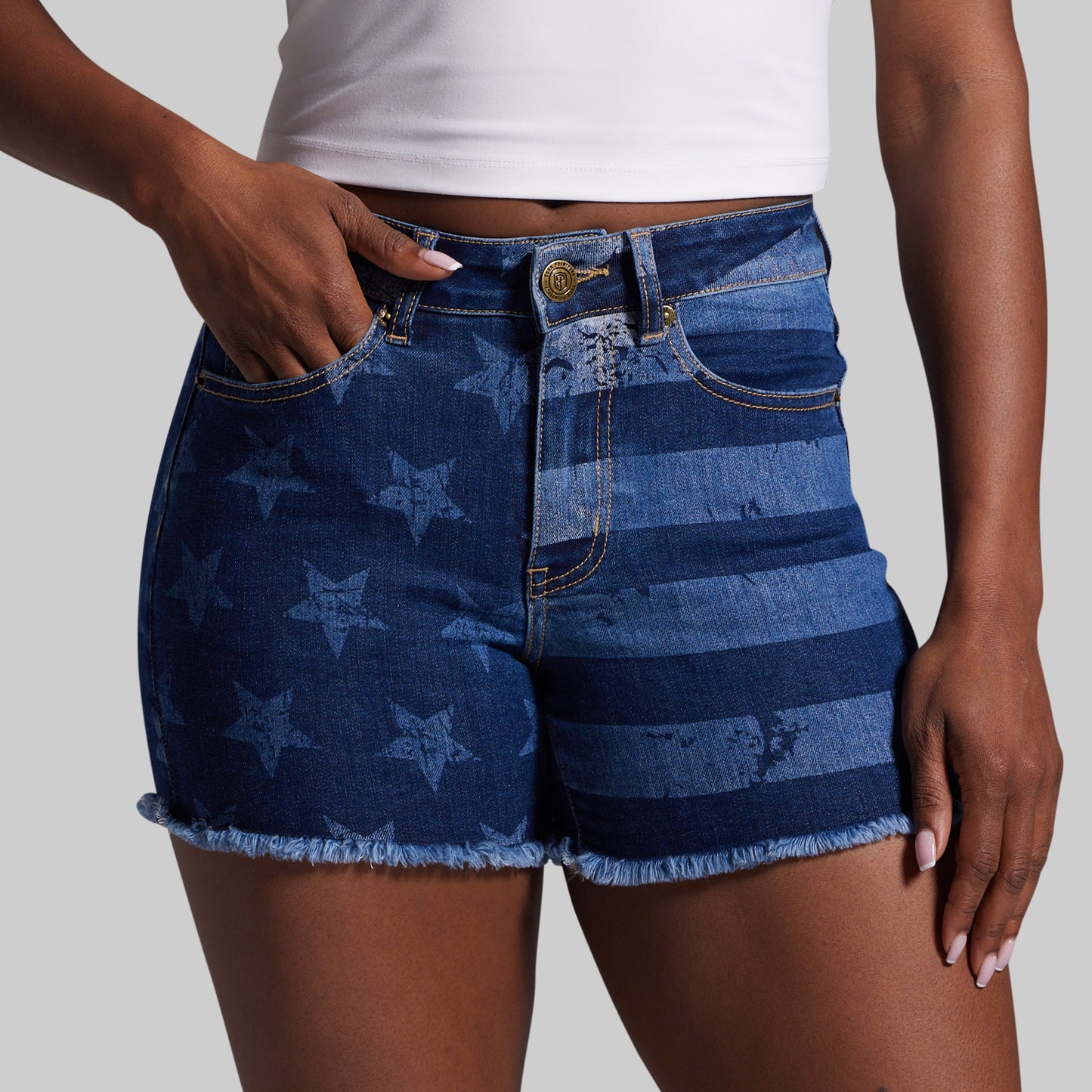 FLEX Stretchy Jean Short (Dark Americana)