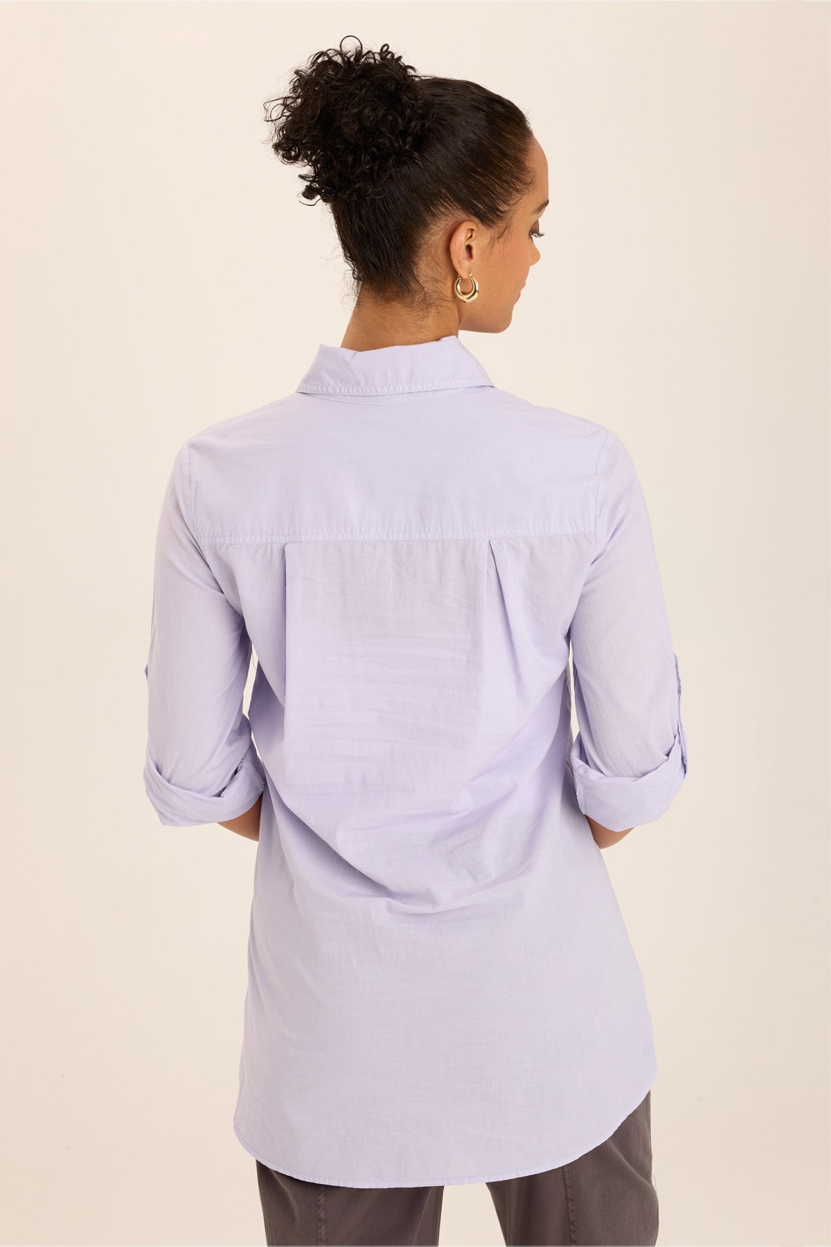 Reporter Soft Voile Button-Down Blouse