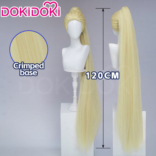 【120 CM】DokiDoki Anime GACHIAKUTA Cosplay Noerde Hew Amozo Wig Long Straight Blonde Hair Ponytail