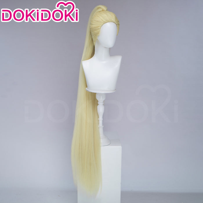 【120 CM】DokiDoki Anime GACHIAKUTA Cosplay Noerde Hew Amozo Wig Long Straight Blonde Hair Ponytail