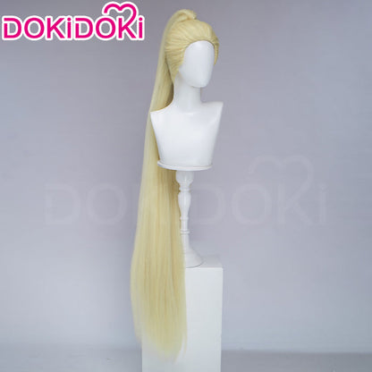 【120 CM】DokiDoki Anime GACHIAKUTA Cosplay Noerde Hew Amozo Wig Long Straight Blonde Hair Ponytail