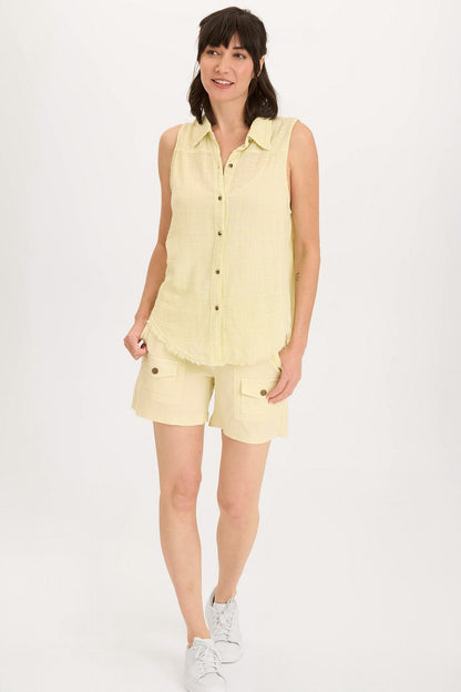 Otto Gauze Button-Up Top