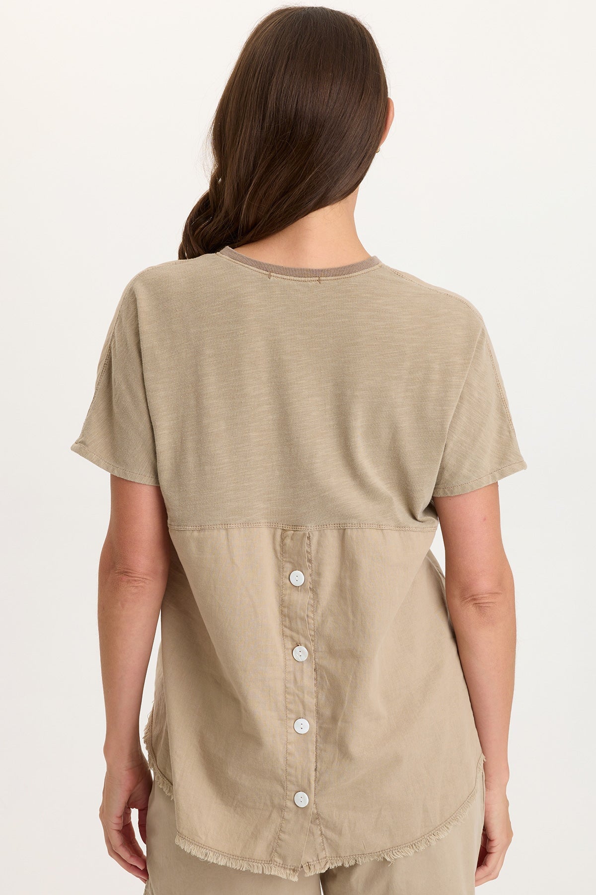 Clara Cotton Linen V-Neck Top