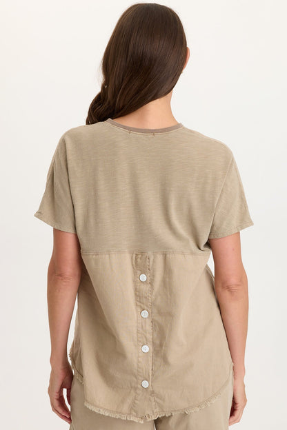 Clara Cotton Linen V-Neck Top