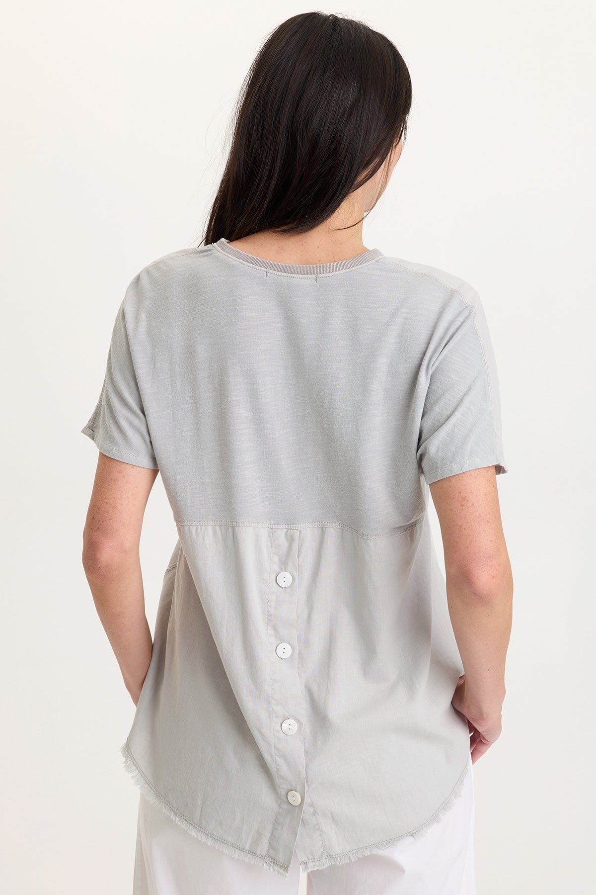 Clara Cotton Linen V-Neck Top