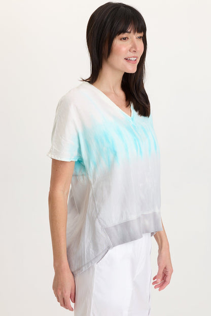 Clara Cotton Linen V-Neck Top