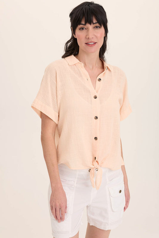Teagan Gauze Tie-Up Top