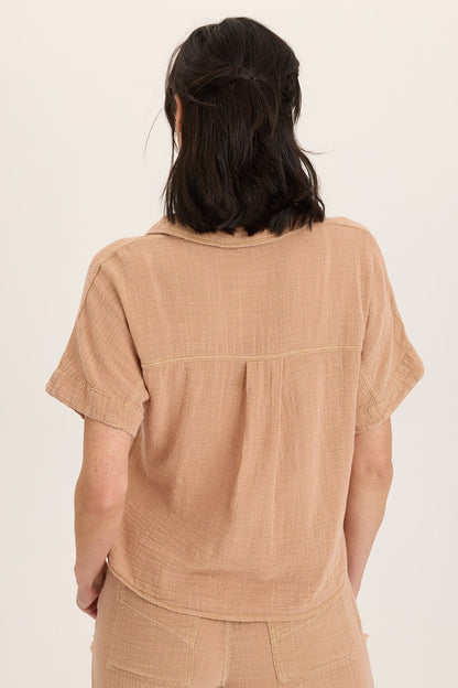 Teagan Gauze Tie-Up Top