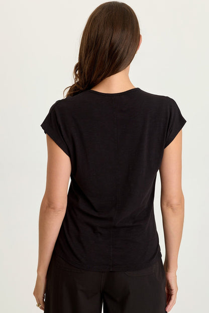 Arwen Soft Jersey Mock Neck Tee