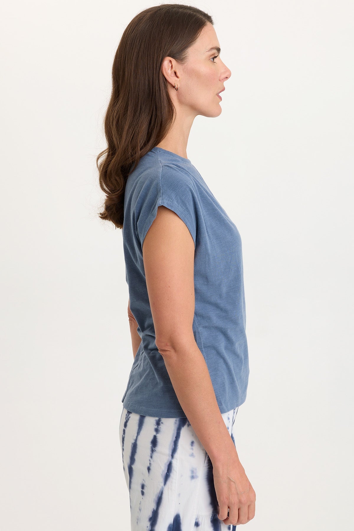 Arwen Soft Jersey Mock Neck Tee