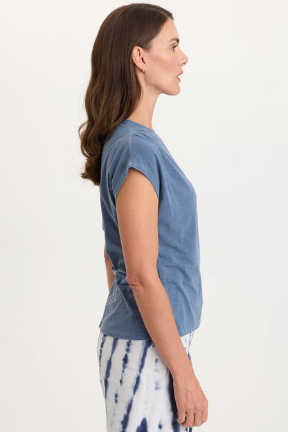 Arwen Soft Jersey Mock Neck Tee