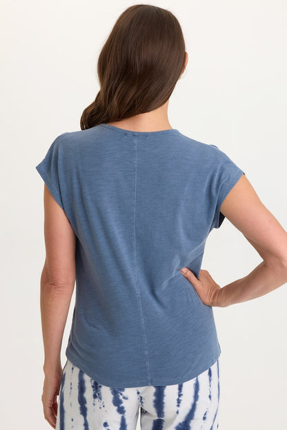 Arwen Soft Jersey Mock Neck Tee