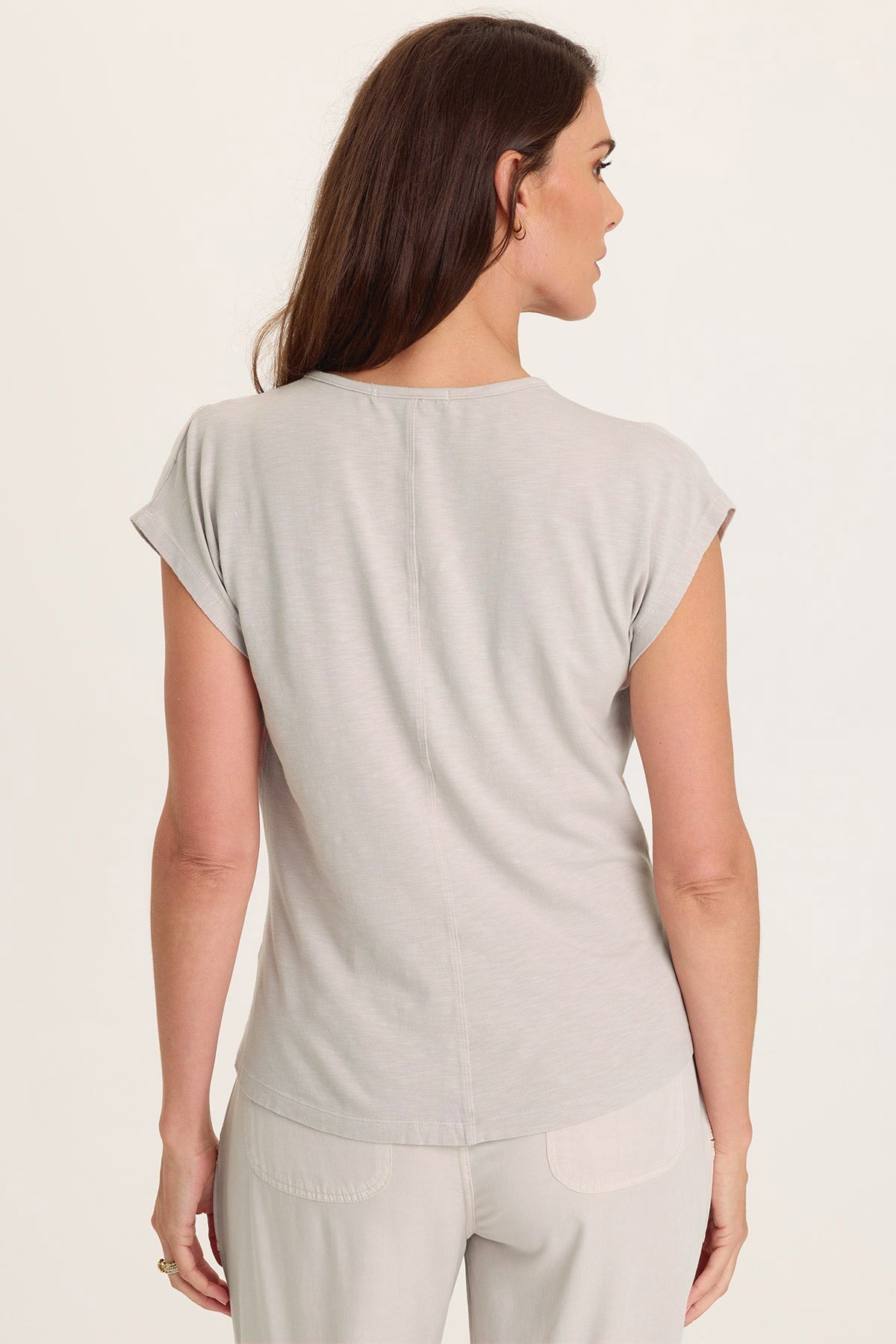 Arwen Soft Jersey Mock Neck Tee