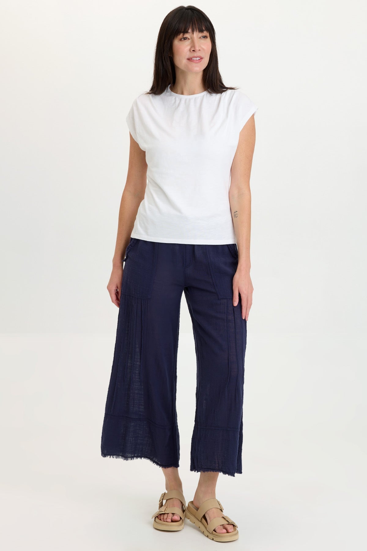 Ace Gauze Wide Leg Crop