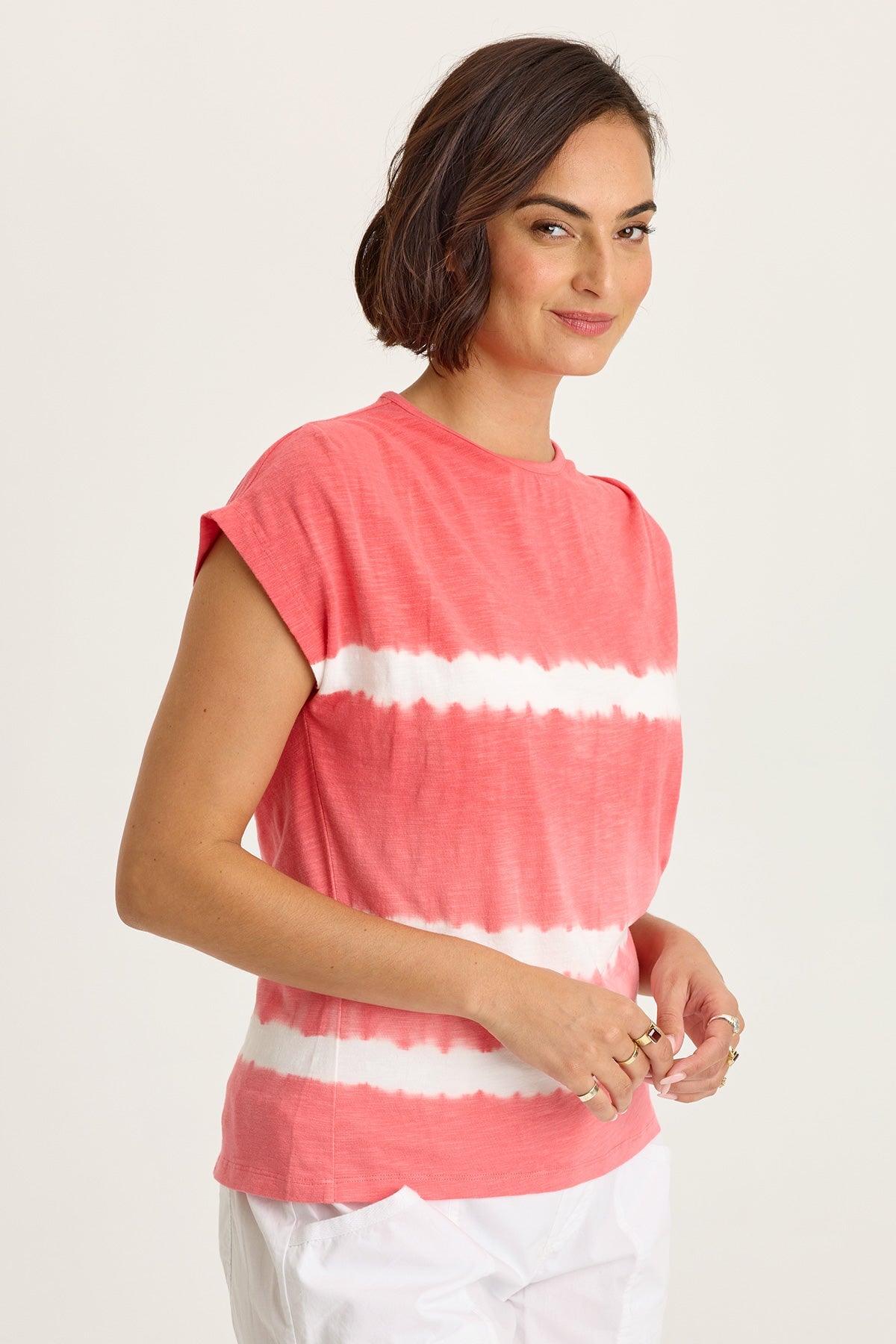 Arwen Soft Jersey Mock Neck Tee