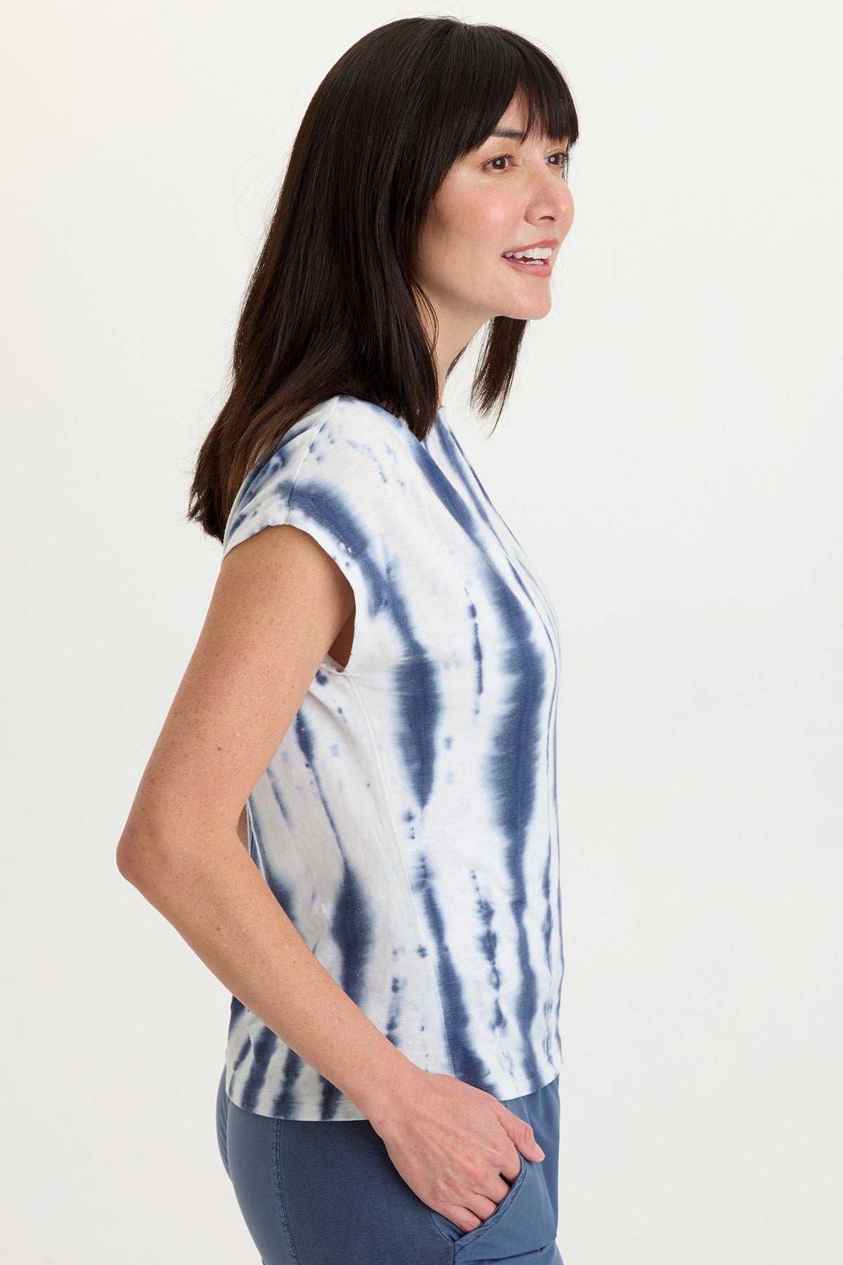 Arwen Soft Jersey Mock Neck Tee