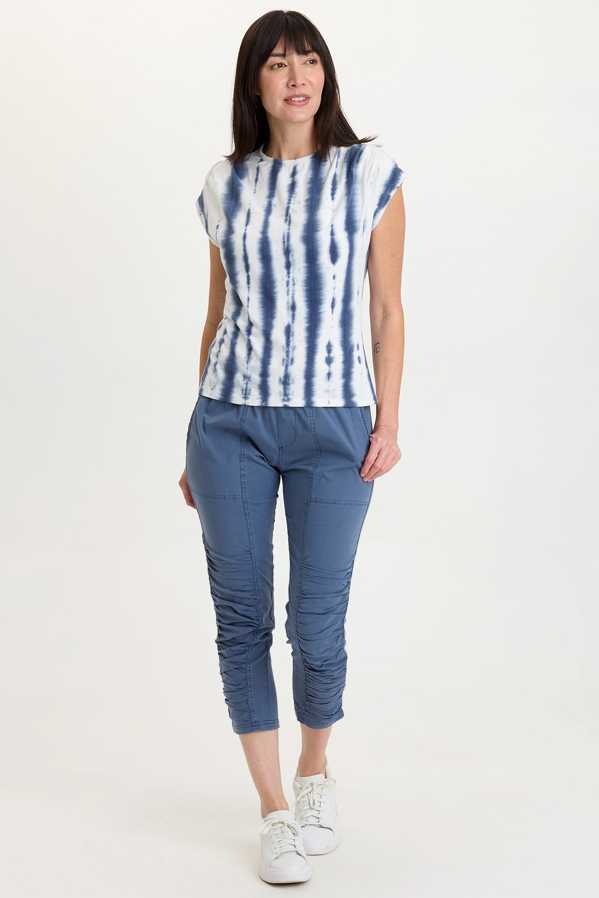 Arwen Soft Jersey Mock Neck Tee