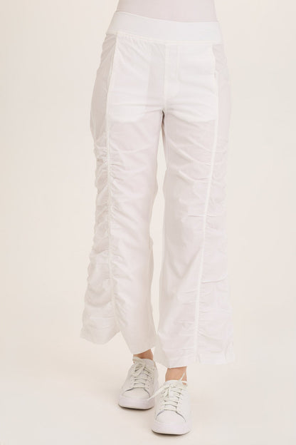 Naola Stretch Poplin Ruched Flare Gaucho