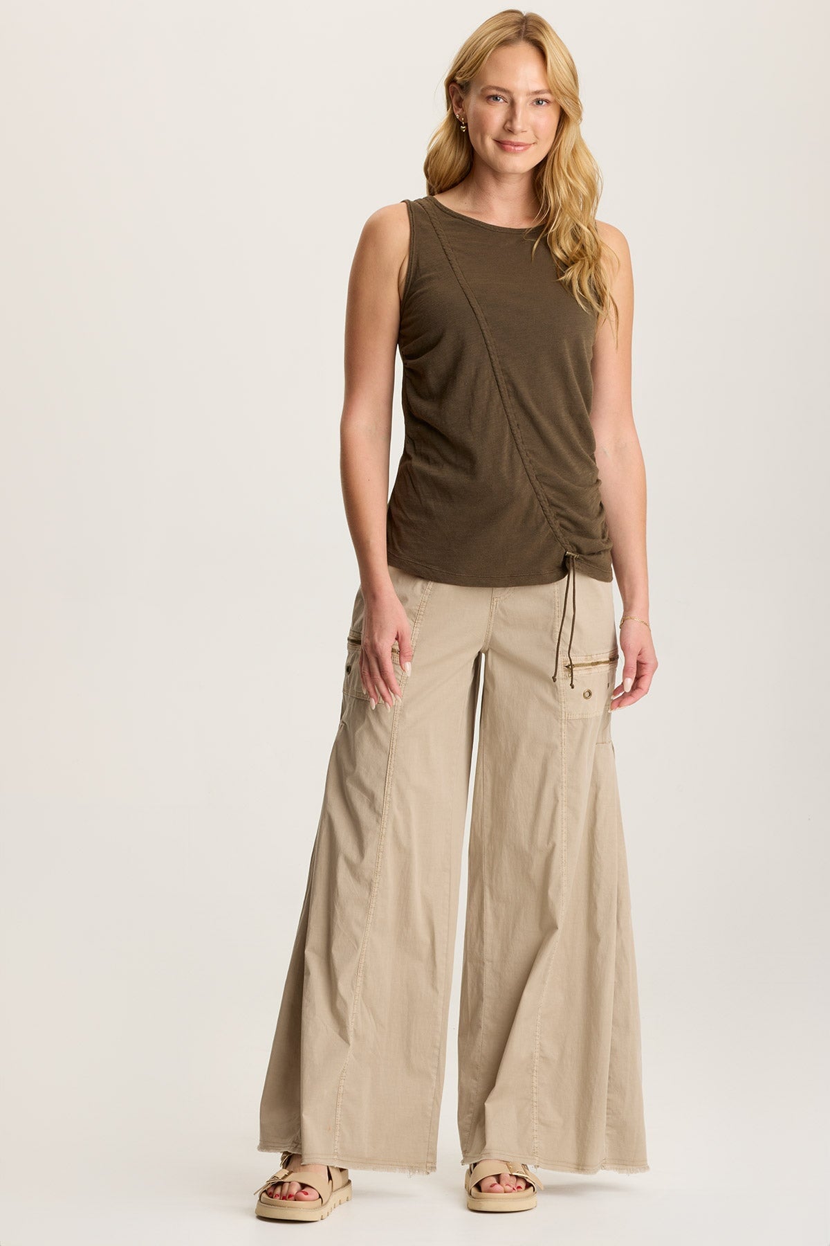 Sherwin Scoop Neck Cinchable Tank