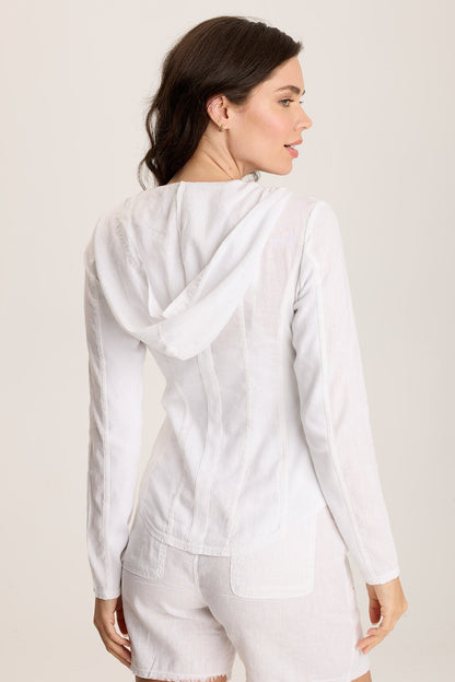 Balvino Linen Ruched Cord Jacket