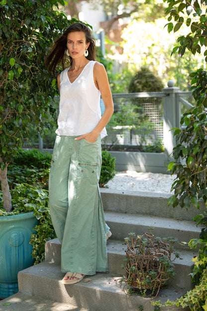 Estine Linen V-Neck Tank Top