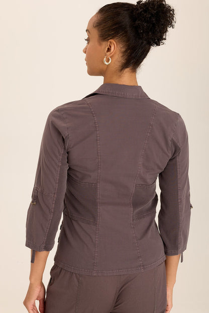 Wexel Stretch Poplin Fitted Cargo Jacket