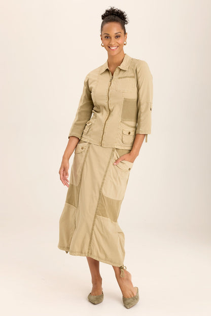 Wexel Stretch Poplin Fitted Cargo Jacket