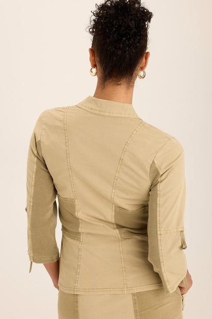 Wexel Stretch Poplin Fitted Cargo Jacket