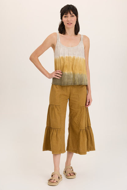 Shawnie Linen Billowy Pintuck Tank