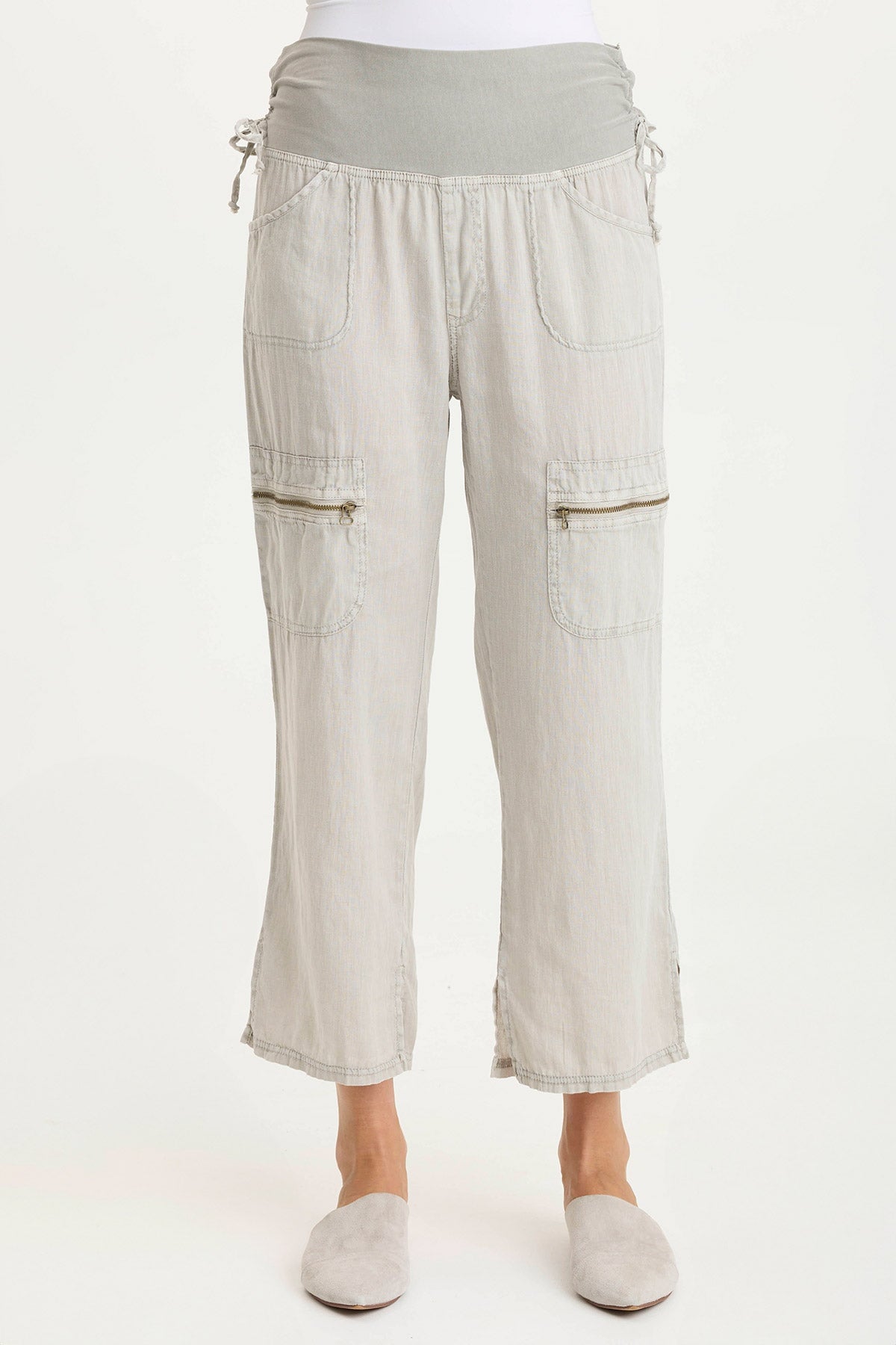 Amica High Waist Linen Cargo Pant