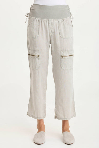 Amica High Waist Linen Cargo Pant