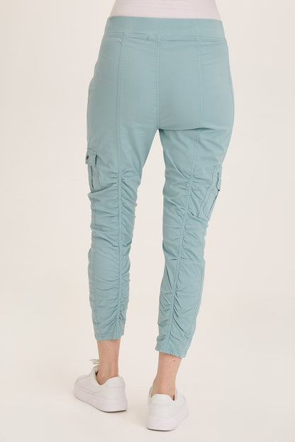 Tilton Stretch Poplin Ruched Skinny Pant