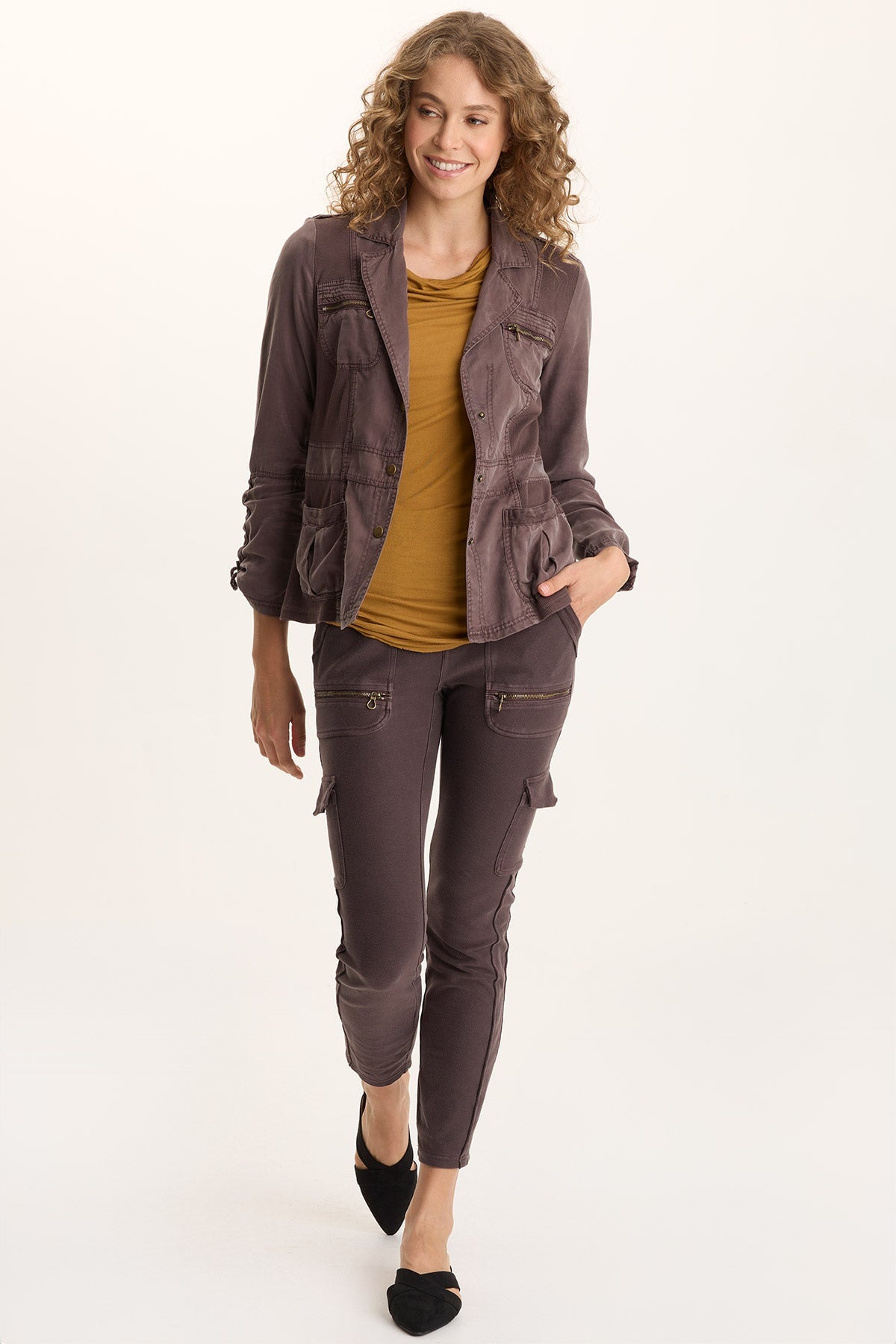 Keelie Twill Knit Elevated Pocket Legging