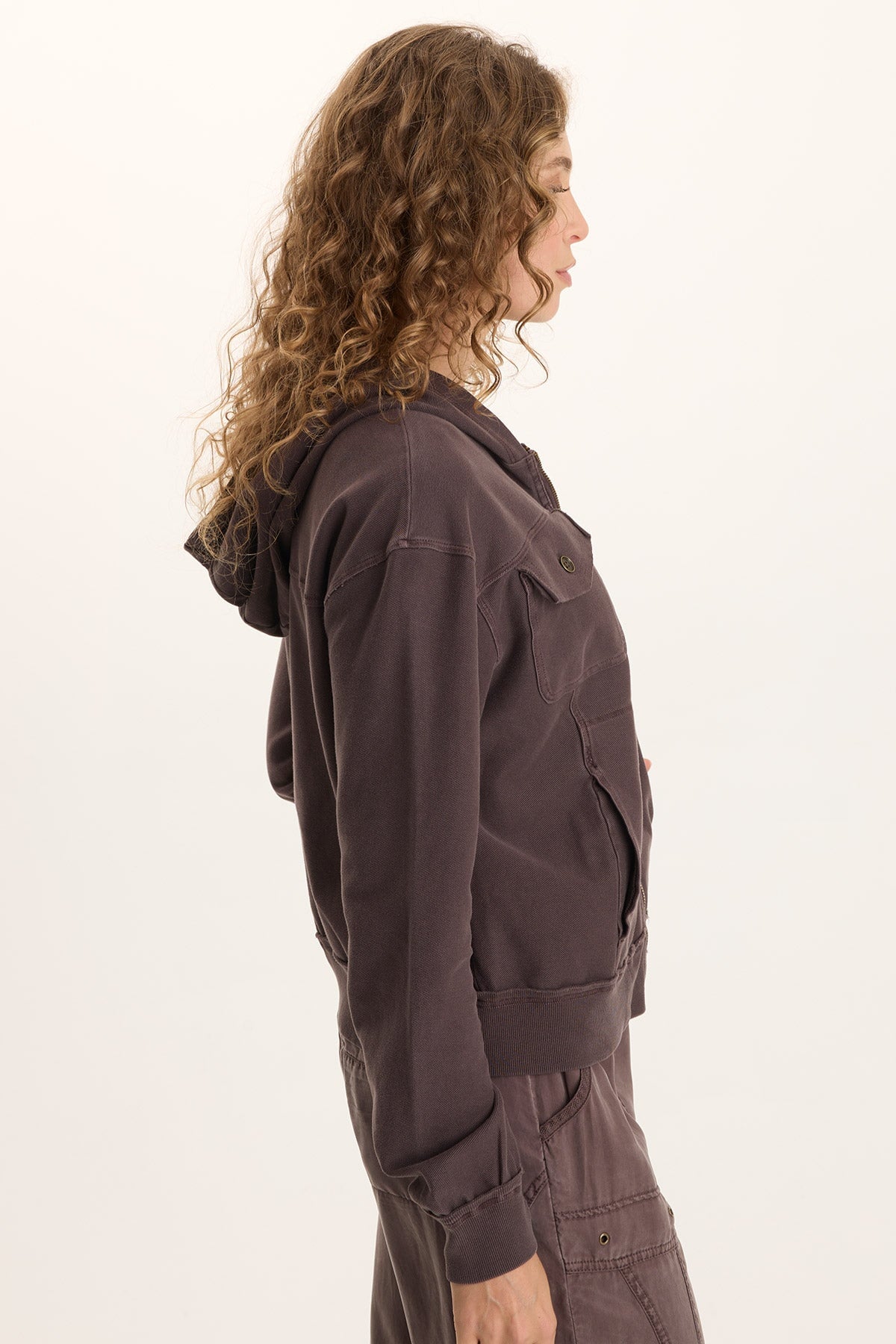 Balfore Twill Knit Hooded Bomber