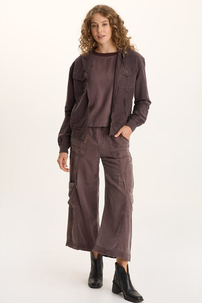 Balfore Twill Knit Hooded Bomber