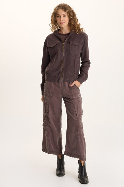 Balfore Twill Knit Hooded Bomber