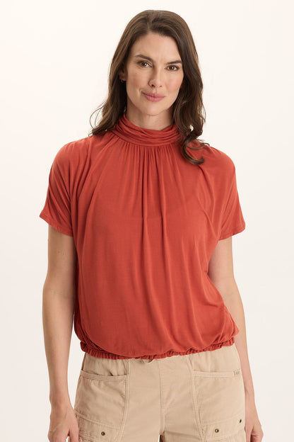 Viggo Soft Jersey Turtleneck Banded Tee