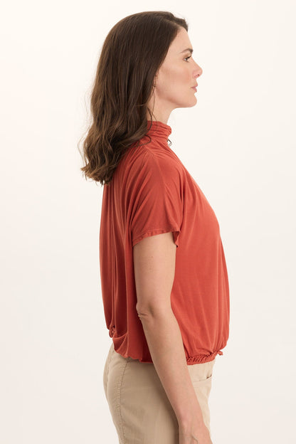Viggo Soft Jersey Turtleneck Banded Tee