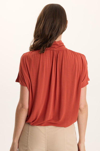 Viggo Soft Jersey Turtleneck Banded Tee