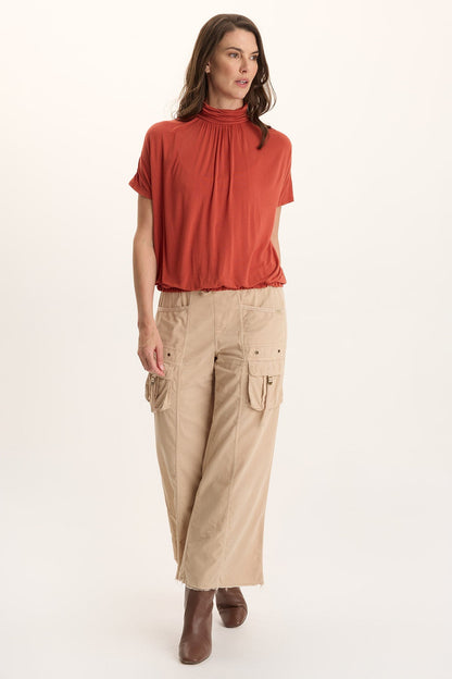 Viggo Soft Jersey Turtleneck Banded Tee